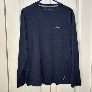 Eddie Bauer Men's Dark Blue Long Sleeve Tee shirt freedry M
